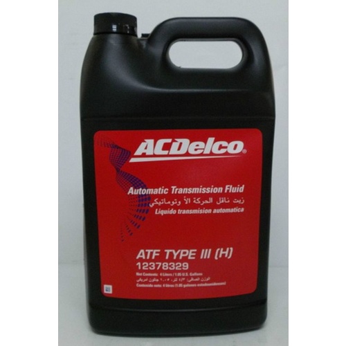 TRANSMISSION FLUID 4 LITRE AC DELCO IN STORE PICK UP ONLY