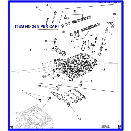 RING CAMSHAFT SPROCKET V6 VZ VE ALLOYTEC