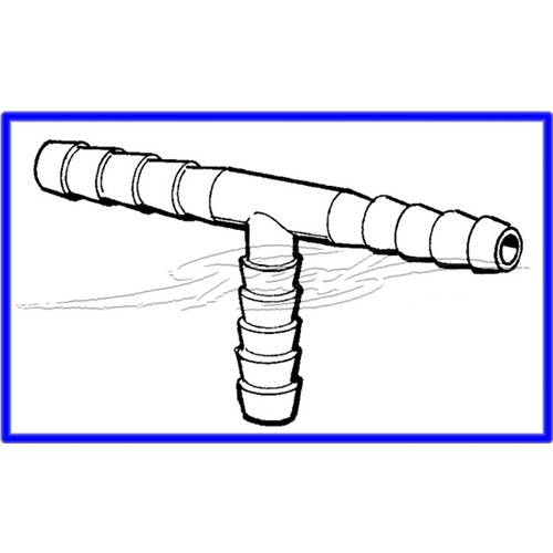 F/FITTING PLAIN 1/4 T PIECE nylon