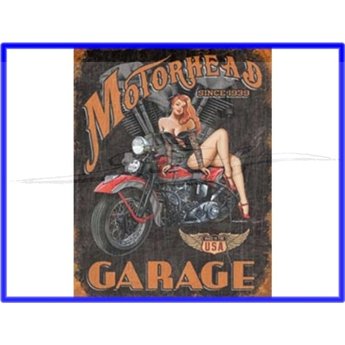 SIGN LEGENDS MOTORHEAD GARAGE