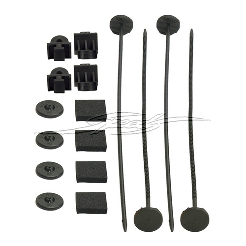 universal mounting kit is designed to quickly and easily mount an electric thermo fan. 4 mounting feet included. DERALE