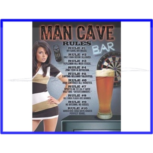 SIGN MAN CAVE RULES