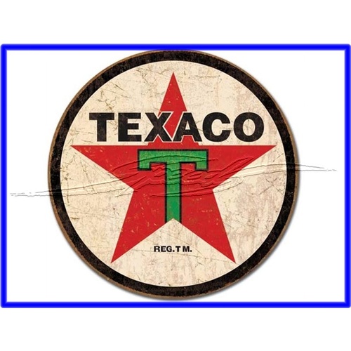 SIGN TEXACO ROUND