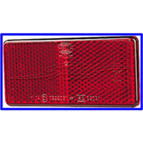 RED REFLEX REFLECTOR SELF ADHESIVE 94 X 44MM X 7MM THICK ?HELLA