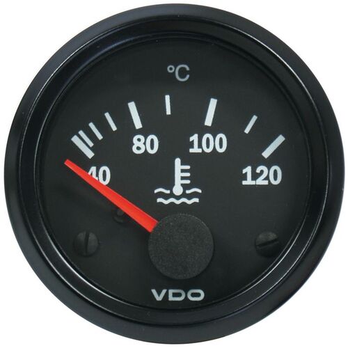 TEMPERATURE GUAGE 52mm 12v 40-120c VDO REQUIRES 320002 sender