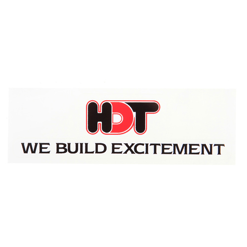 HDT WE BUILD EXCITEMENT DECAL  Red ?Black