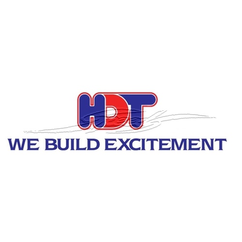 We Build Excitment Red & Blue. Decal has a clear background