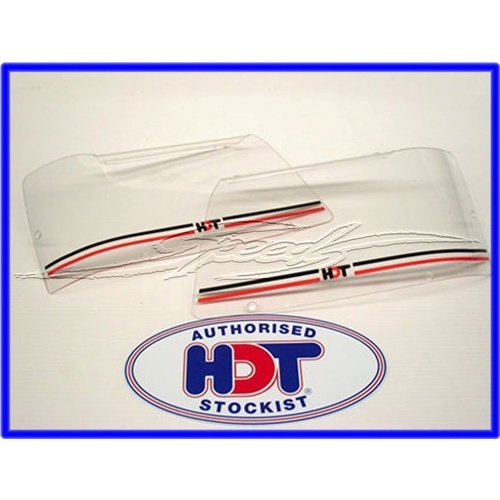 HDT HEADLAMP Covers VH/VK - Red and Black