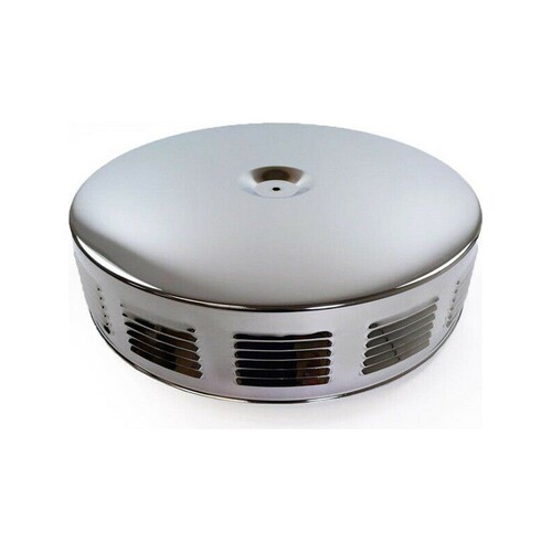 Air Cleaner 14 x 3 Round Chrome Louvered
