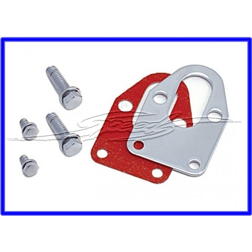 FUEL PUMP MOUNTING PLATE AND BOLTS SMALL BLOCK CHEV