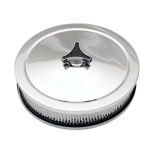 TFI CHROME AIR CLEANER 9'x2' 130MM HOLLEY