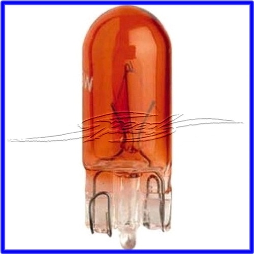 12v 5w Amber T-10mm Wedge DASH BULB GLOBE
