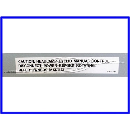 VL Calais Eye Lid Decal = gm part no 92031621