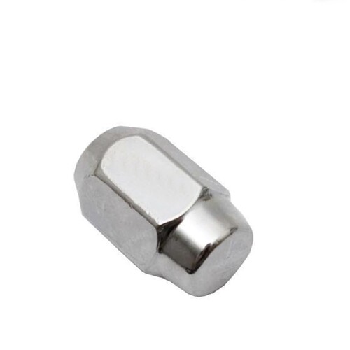 Single Tapered Chrome Acorn Wheel Nut (Close Ended) - 12mmX1.25 Thread, 21mm Hex