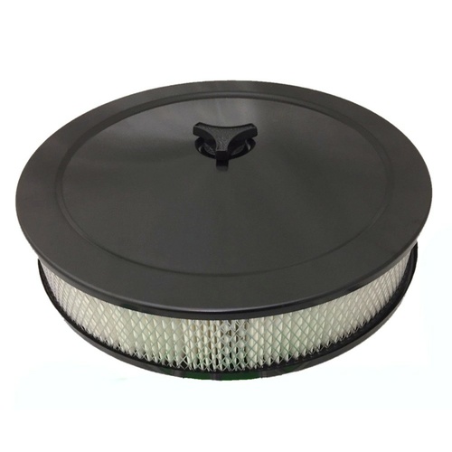 AIR FILTER BLACK 14 X 3 INCH RECESSED HOLLEY BASE
