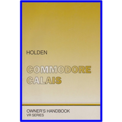 OWNERS MANUAL GENUINE VR COMMODORE NOS
