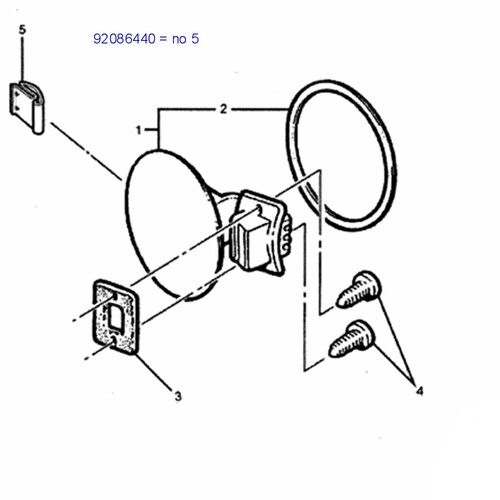 FUEL FILLER DOOR SPRING VX SEDAN NO 5 IN PICTURE