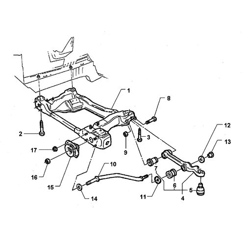 BOLT - FRONT ENGINE CRADLE TO FRAME UPPER (REAR) 2 OF REQUIRED VT VX VY VZ WH WK WL NO 3 IN PIC M12 X 1.5