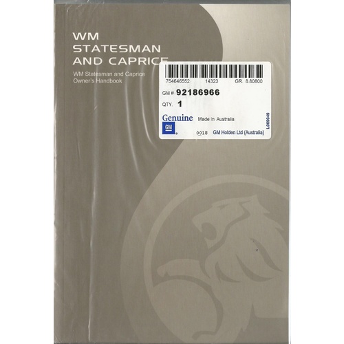 OWNERS MANUAL WM STATESMAN AND CAPRICE 2007 2008