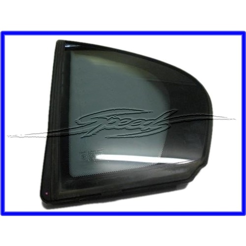 1/4 glass LEFT rear VE SEDAN scedes to 92235191