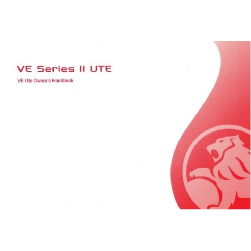 OWNERS MANUAL VE UTE SERIES 2