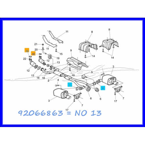 BRACKET ASM-EXHAUST REAR CENTRE DUAL HANGER VE COMMODORE NO 5 IN DIAGRAM