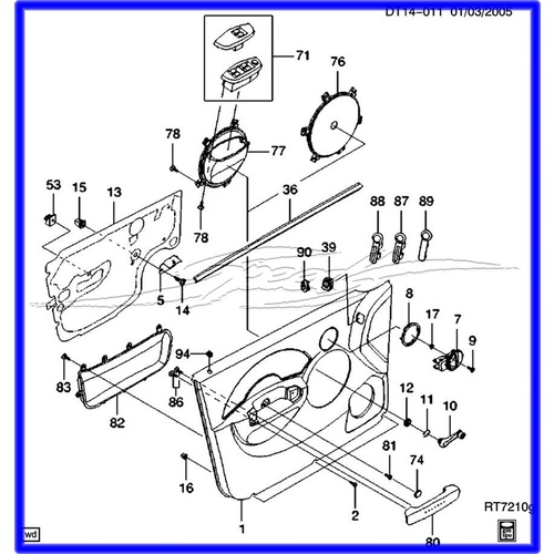 door belt LHF DOOR 2004-2007 TK BARINA 36 IN PIC
