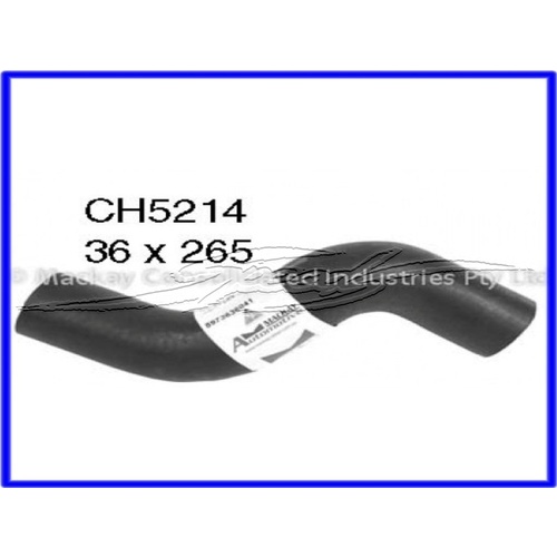 RADIATOR HOSE TOP RA RODEO & COLORADO 3.0 LITRE 4JJ1TC TURBODIESEL 2007 TO 2015 = CH5214