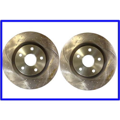 DISC BRAKE ROTOR VE REAR 350 MM CLUBSPORT MALOO HSV SLOTTED AND DIMPLED PRICE PER PAIR