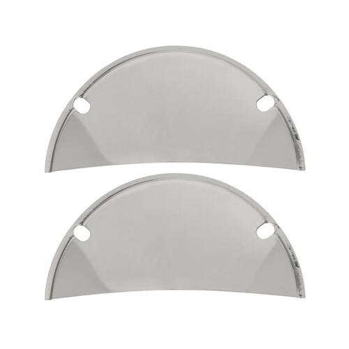 HEADLIGHT COVERS HALF MOON 7 1/2' CHROME