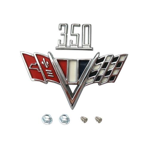 '350' ENGINE SIZE AND FLAGS BADGE KIT