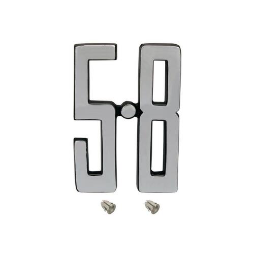BADGE '5.8' CHROME FENDER XC 5.8L EXCL GS COBRA