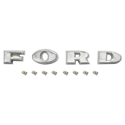 'F O R D' BONNET LETTER SET XK XL XM XP