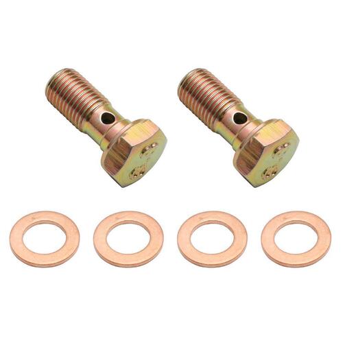 BRAKE BANJO BOLT KIT 3/8' X 24 (GOLD) WITH WASHERS XW XY XA XB XC XD XE ZC-ZK