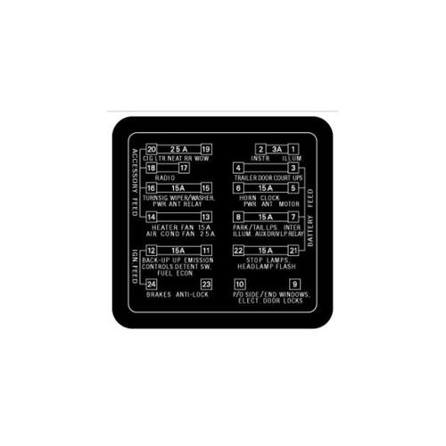 FUSE COVER DECAL HX HZ WB