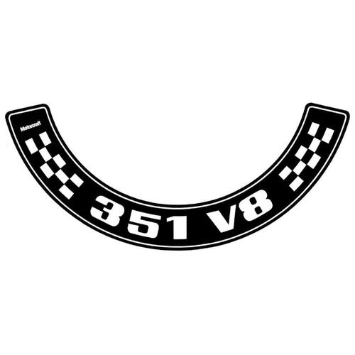 '351 V8' AIR CLEANER DECAL XA XB ZF ZG EXCEPT GT