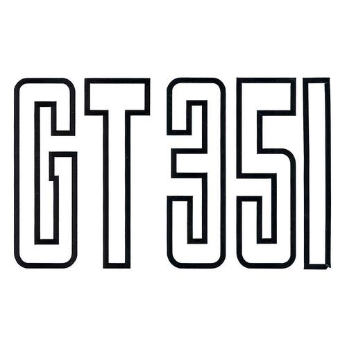 DECAL XB GT BOOT BLACK 'GT 351'