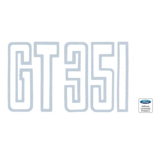 DECAL XB GT BOOT SILVER 'GT 351'