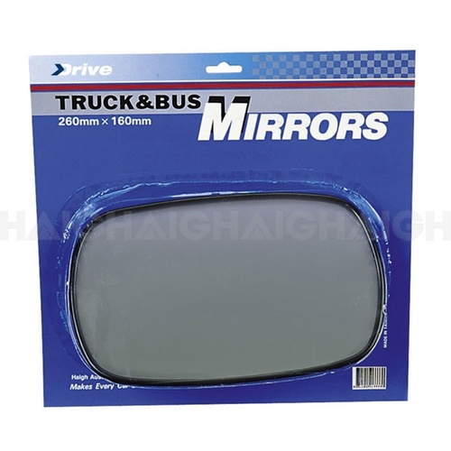 MIRROR HEAD SUITS BUS OR TRUCK LARGE HEAD 26 CM X 16 CM BLACK BACK