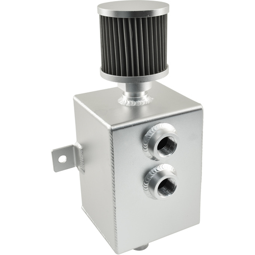 OIL CATCH TANK RECTANGULAR 2L w/BREATHER