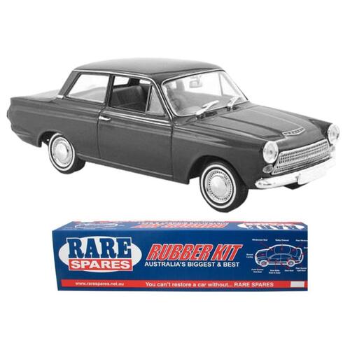 BODY RUBBER KIT CORT 62-6 MK1 2DR WITH OPENING REAR QUARTER WINDOWS