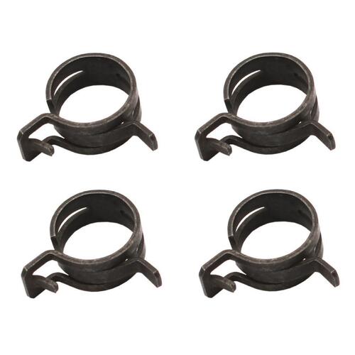 HOSE CLAMP KIT (SPRING STEEL) 21-25MM OD (BLK) 4PC