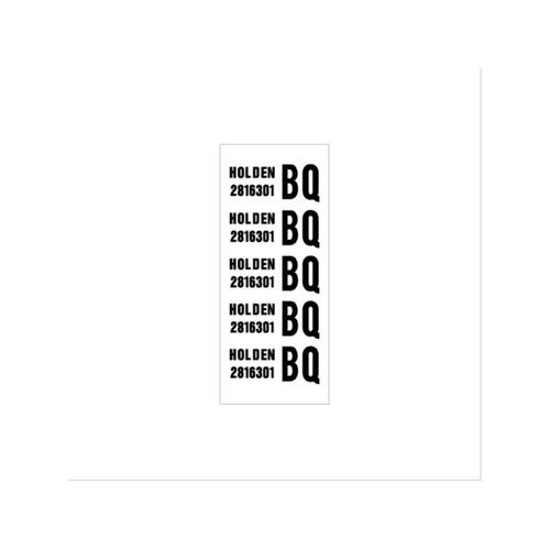 DECAL BODY LOOM SEDAN EXC 4 DOOR GTS SS