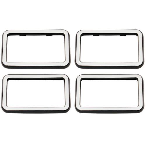 SURROUND INTERIOR DOOR HANDLE VB VC VH VK VL CHROME/BLACK SET OF 4 ESCUTHEONS  ESCUTEON