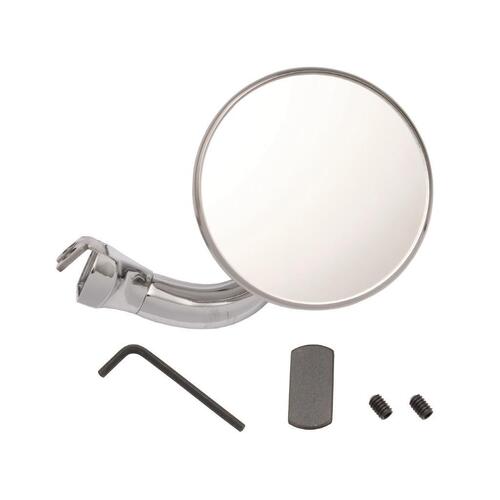 MIRROR PEEP DOOR 3" GLASS RIGHT ANGLE ARM EXTERIOR RIGHT HAND