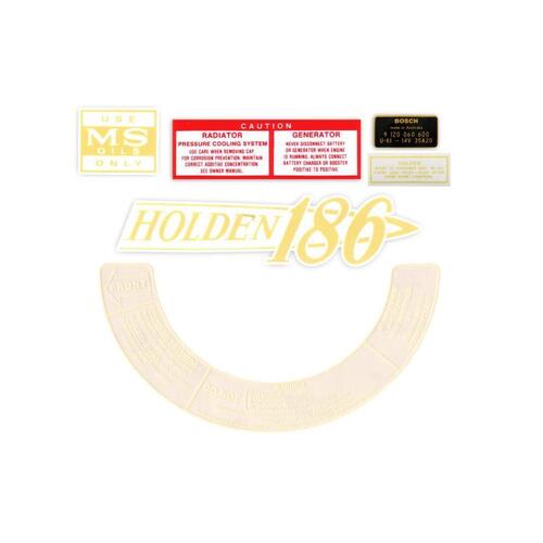 ENGINE DECAL KIT HOLDEN HR 186