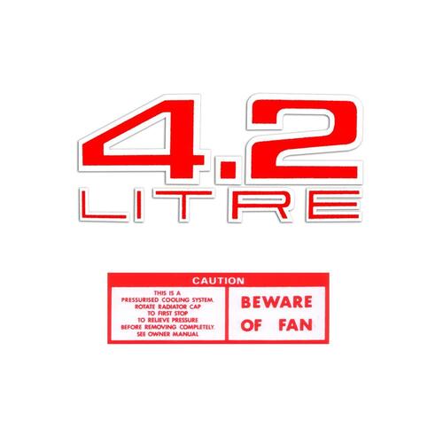 4.2 LITRE ENGINE DECAL KIT HJ LH