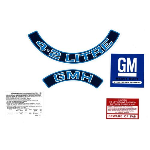 ENGINE DECAL KIT HOLDEN HZ-VB '4.2 LITRE