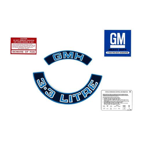 ENGINE DECAL KIT (BLUE) WB VB VC VH '3.3 LITRE'