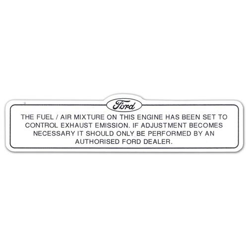 Decal Exhaust Emission XA XB